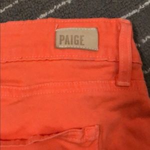 “Paige”jeans orange super stretch skinny size 32